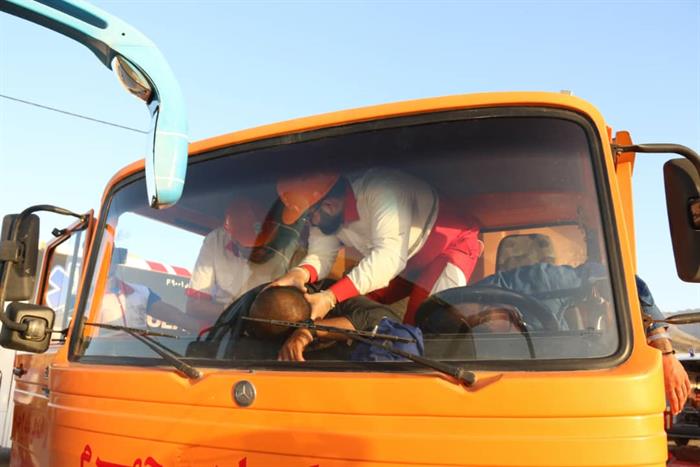 برگزاری مانور حادثه ترافیکی در شهرستان جهرم