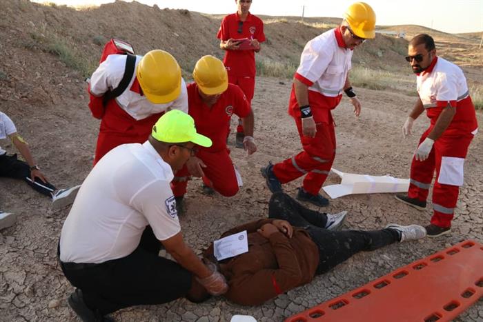 برگزاری مانور حادثه ترافیکی در شهرستان جهرم
