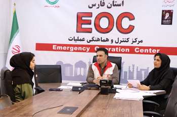 برگزاری آزمون جذب نیرو داوطلب در مرکز EOC جمعیت هلال احمر فارس
