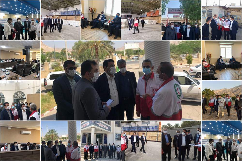  از بازدید محل احداث انبار امدادی جمعیت هلال احمر اوز تا بررسی امور حقوقی اردوگاه معاودین عراقی جهرم