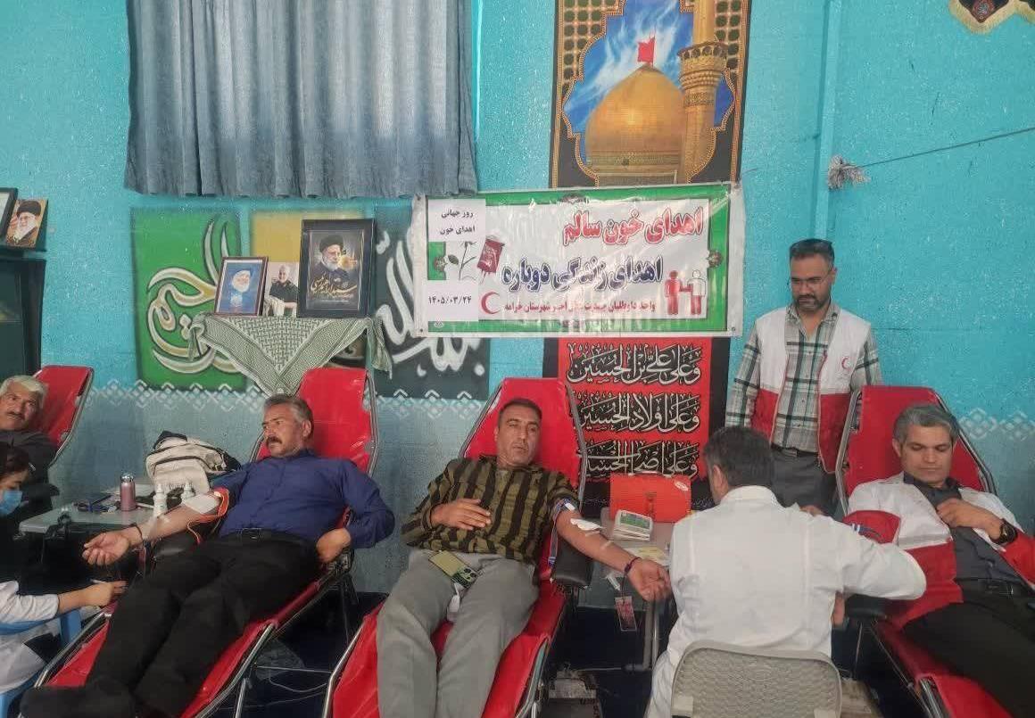 اهدا ۱۲۶ واحد خون سالم در شهرستان خرامه